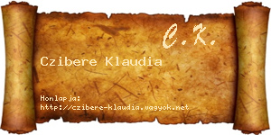 Czibere Klaudia névjegykártya