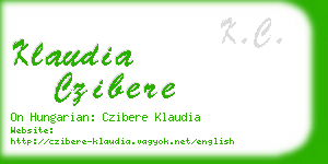 klaudia czibere business card